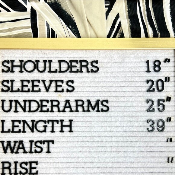 Ottoman Style Jacket by Kasper Elongated Geometric Abstract Print Black Taupe 2X - Picture 10 of 10